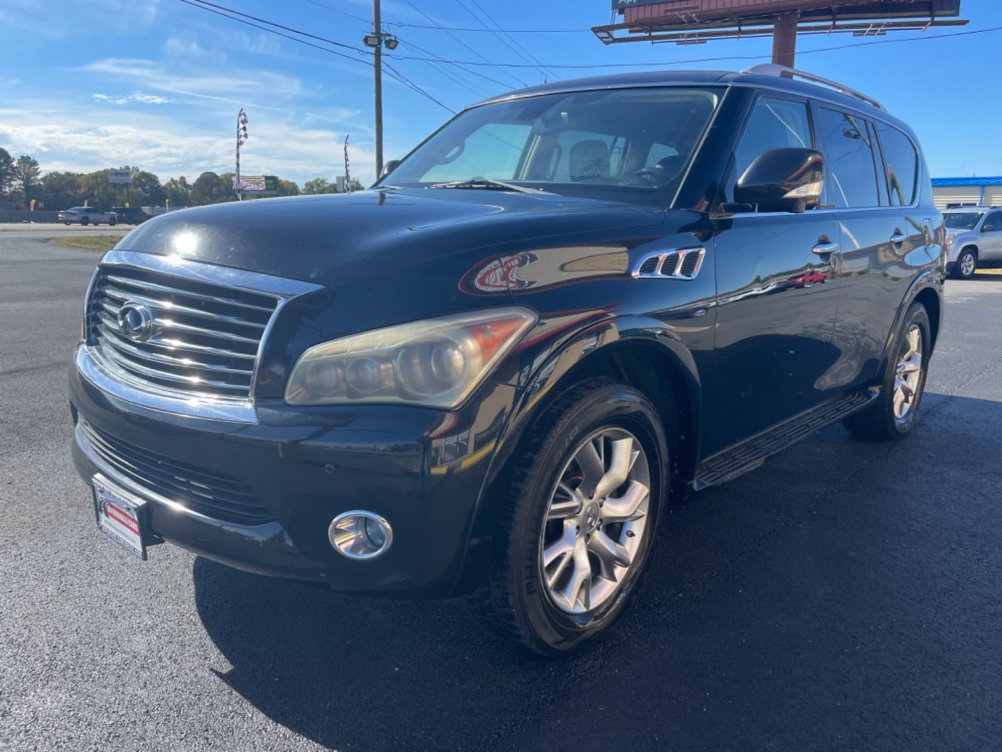 2012 Black INFINITI QX (JN8AZ2NE5C9) with an V8, 5.6 Liter engine, Automatic, 7-Spd transmission, located at 8008 Warden Rd, Sherwood, AR, 72120, (501) 801-6100, 34.830078, -92.186684 - Photo#3